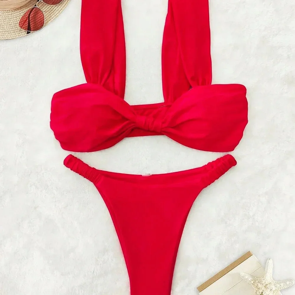 Red Sexy Women's 2 piece Bikini Set cruise swim beach vacation